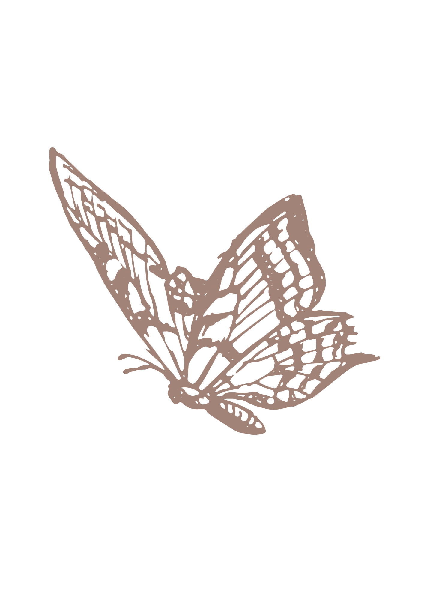 Illustration brauner Schmetterling