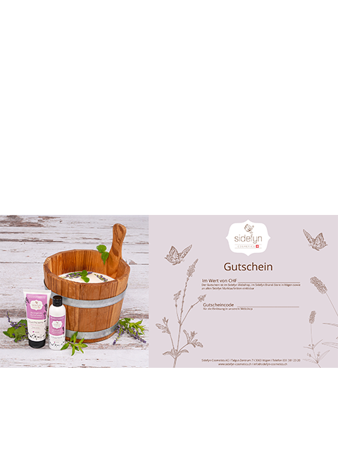 Sidefyn-Gutschein Sidefyn-Gutschein